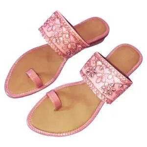 Women's Block Heel Stitch Details Embroidery Style Round Toe Wedding Sandal