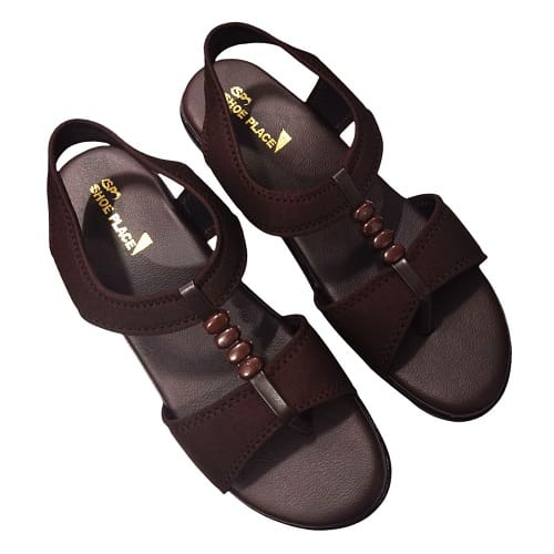 Beaded Detail Sandal – Elegant Double Strap Wedge Heel