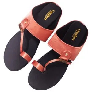 Metallic Brown Wedge Sandal - Toe Loop Slip-On Comfort Wedge Summer Casual Walking Evening
